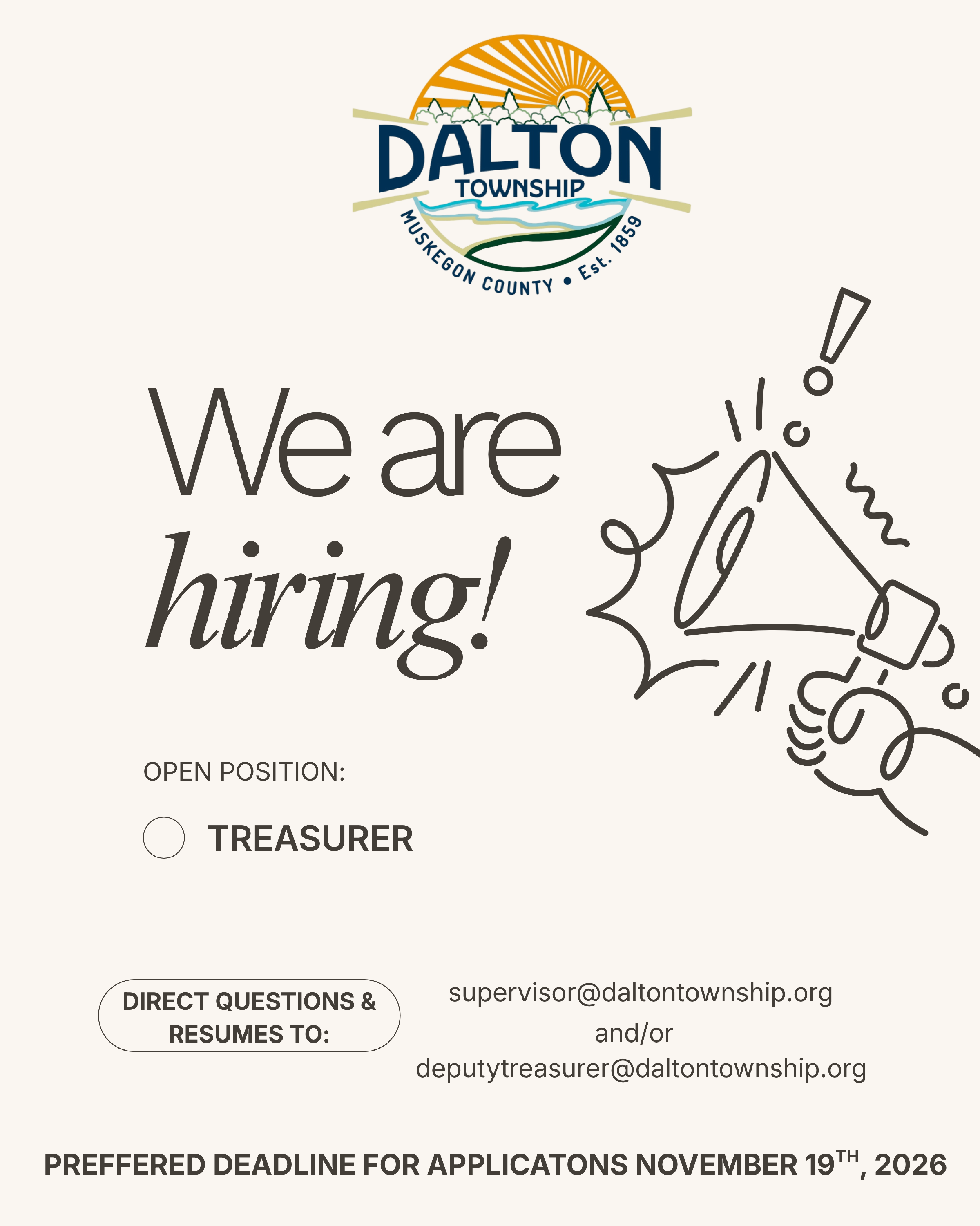 Treasurer Posting